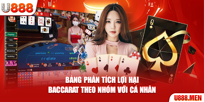 Bảng phân tích lợi hại Baccarat theo nhóm với cá nhân